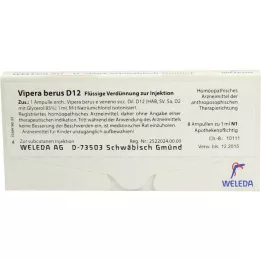 VIPERA BERUS D 12 Ampoules, 8x1 ml