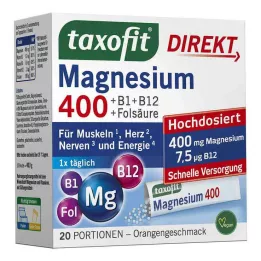 TAXOFIT Magnesium 400+B1+B6+B12+Folsyre 800 granulat, 20 stk