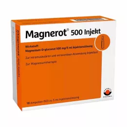 MAGNEROT 500 injeksjonsampuller, 10X5 ml