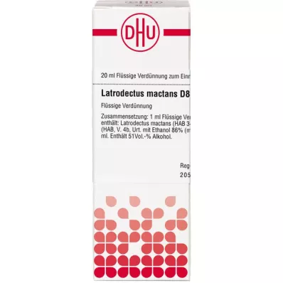 LATRODECTUS mactans D 8 Fortynning, 20 ml LATRODECTUS mactans D 8 Fortynning, 20 ml