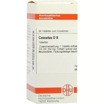 COCCULUS D 8 tabletter, 80 stk COCCULUS D 8 tabletter, 80 stk