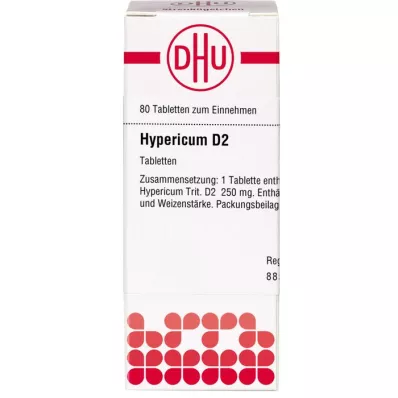 HYPERICUM D 2 tabletter, 80 stk HYPERICUM D 2 tabletter, 80 stk