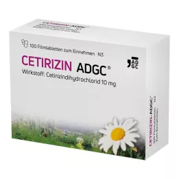 CETIRIZIN ADGC Filmdrasjerte tabletter, 100 stk