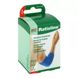 RATIOLINE akutt fikseringsbandasje sammenhengende 8 cmx4 m blå, 1 stk
