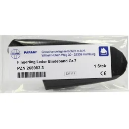 Fingerling skinn str 7 med binge, 1 stk