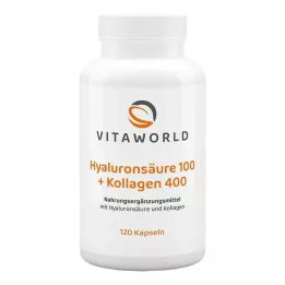 HYALURONSÄURE 100+Kollagen 400 kapsler, 120 stk