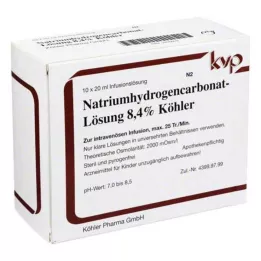 NATRIUMHYDROGENCARBONAT-Løsning 8,4 % Köhler, 10X20 ml