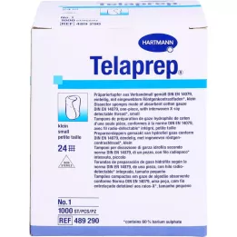 TELAPREP prep. vattpinne usteril størrelse 1 liten, 1000 stk