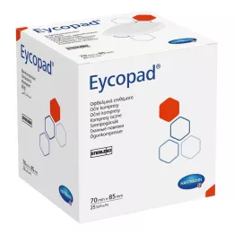EYCOPAD Øyekompresser 70x85 mm sterile, 25 stk
