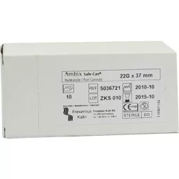 AMBIX Safe-Can Portpunkt.Kan.22 GX37 mm Straight, 10 stk