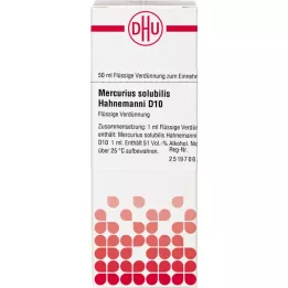 MERCURIUS SOLUBILIS Hahnemanni D 10 fortynning, 50 ml