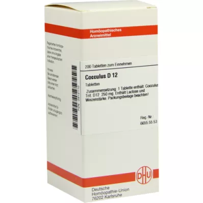 COCCULUS D 12 tabletter, 200 stk