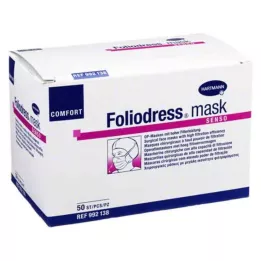 FOLIODRESS maske Comfort senso OP-maske grønn, 50 |2| stykker |2|