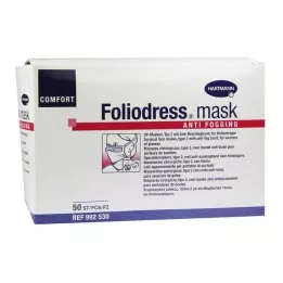 FOLIODRESS maske Comf.anti dugg type II OP-m.grønn, 50 stk