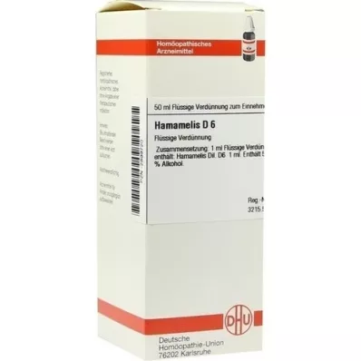 HAMAMELIS D 6 fortynning, 50 ml
