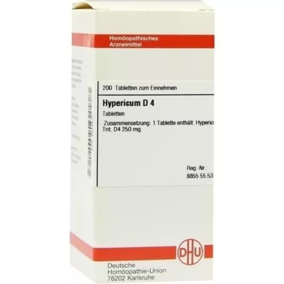 HYPERICUM D 4 tabletter, 200 stk