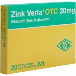 ZINK VERLA OTC 20 mg filmbelagte tabletter, 20 stk