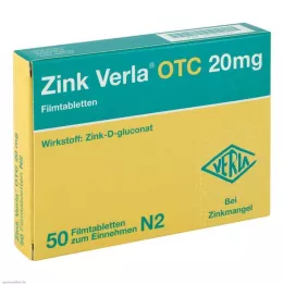 ZINK VERLA OTC 20 mg filmdrasjerte tabletter, 50 stk