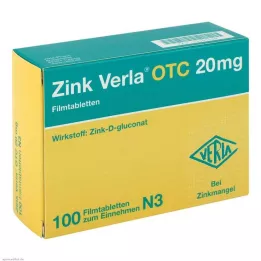 ZINK VERLA OTC 20 mg filmdrasjerte tabletter, 100 stk