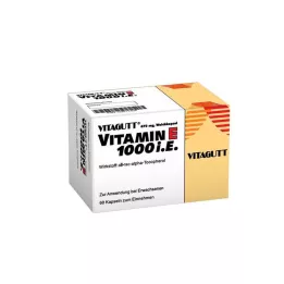 VITAGUTT Vitamin E 1000 myke kapsler, 60 stk