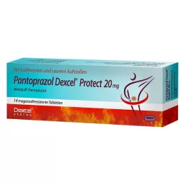 PANTOPRAZOL Dexcel Protect 20 mg gastro-resistente tabletter, 14 stk
