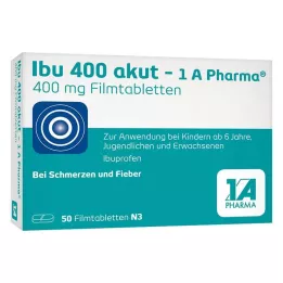IBU 400 akut-1A Pharma filmdrasjerte tabletter, 50 stk