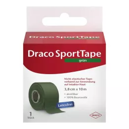 DRACO TAPEVERBAND 3,8 cmx10 m grønn, 1 stk