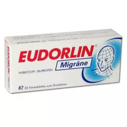 EUDORLIN Migrene filmdrasjerte tabletter, 20 stk