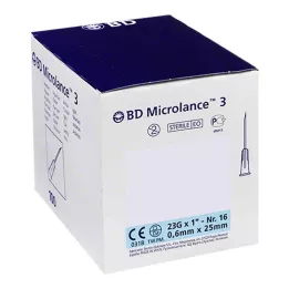 BD MICROLANCE Kanyle 23 G 1 0,6x25 mm, 100 stk