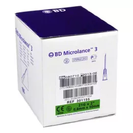 BD MICROLANCE Kanyle 21 G 2 0,8x50 mm, 100 stk