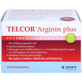 Telcor Arginin pluss film tabletter, 240 stk