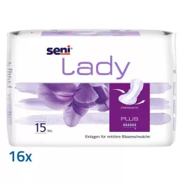 SENI Lady Inkontinence Insert Plus, 16x15 stk