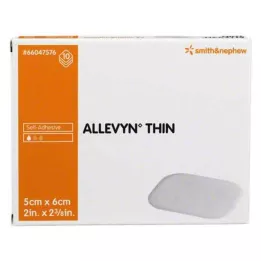 ALLEVYN Tynn 5x6 cm tynn sårbandasje, 10 stk
