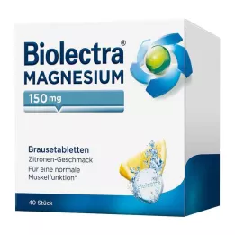 BIOLECTRA Magnesium 150 mg sitronbrusetabletter, 40 stk