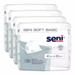 SENI Myk Basic sengebeskyttelsespute 40x60 cm, 4X30 stk