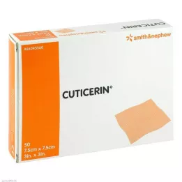 CUTICERIN 7,5x7,5 cm gasbind med salvebelegg, 50 stk
