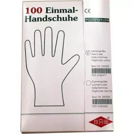 HANDSCHUHE En gang menn polyäthylen, 100 stk