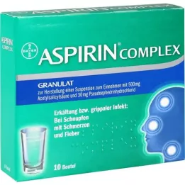 ASPIRIN COMPLEX Btl.M.Gran.Z.HHERST.E.SUF.Z.NE., 10 stk