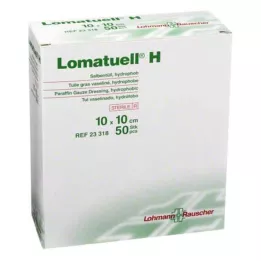 LOMATUELL H Salvetyll 10x10 cm steril, 50 stk
