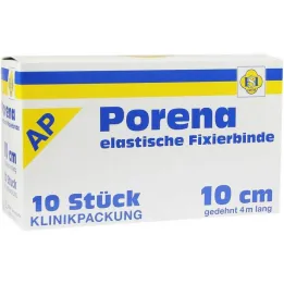 Porena elastisk gasbind 10cm uten cello hvit, 10 stk