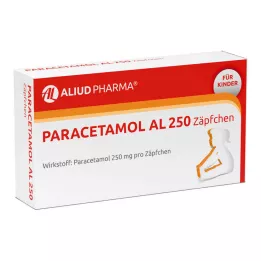 PARACETAMOL AL 250 spedbarnsstikkpiller, 10 stk