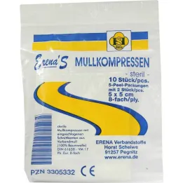 Erena steril gaskompress 5x5cm, 5x2 stk