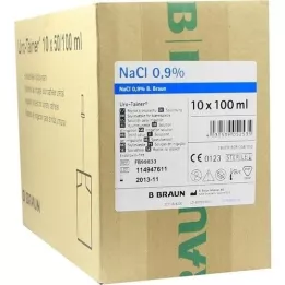 URO TAINER Natriumkloridløsning 0,9%, 10x100 ml