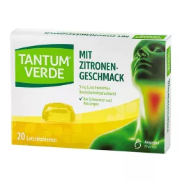 TANTUM VERDE 3 mg pastiller med sitronsmak, 20 stk