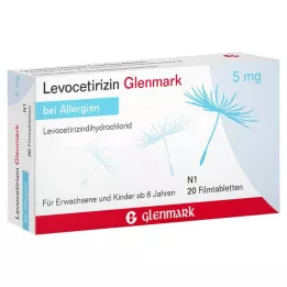 Levocetirin Glenmark 5mg, 20 stk