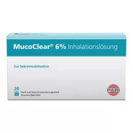 MUCOCLEAR 6 % NaCl inhalasjonsløsning, 20X4 ml