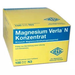MAGNESIUM VERLA N konsentratpulver for oral administrering, 100 stk