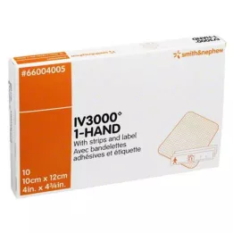 OPSITE IV 3000 10x12 cm gjennomsiktig kanylefiksering, 10 stk
