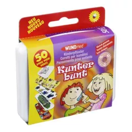 KINDERPFLASTER Fargerik, 50 stykker