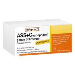 ASS + C-ratiopharm mot smerte brusetabletter, 10 stk